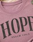 The Hope Tee – Psalm 130:5 | Grace & Growth Collection