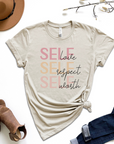 Self Love, Self Respect, Self Worth Graphic Tee by Self Love Overflow