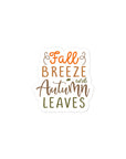 Fall Breeze And Autumn Leaves Sticker