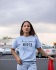 Know Your Worth Then Add Tax Graphic Tee by Self Love Overflow