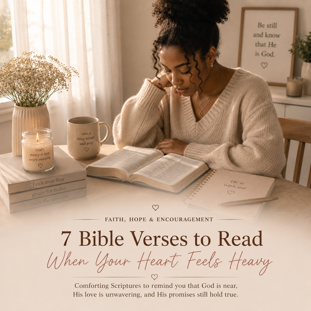 7 Bible Verses to Read When Your Heart Feels Heavy