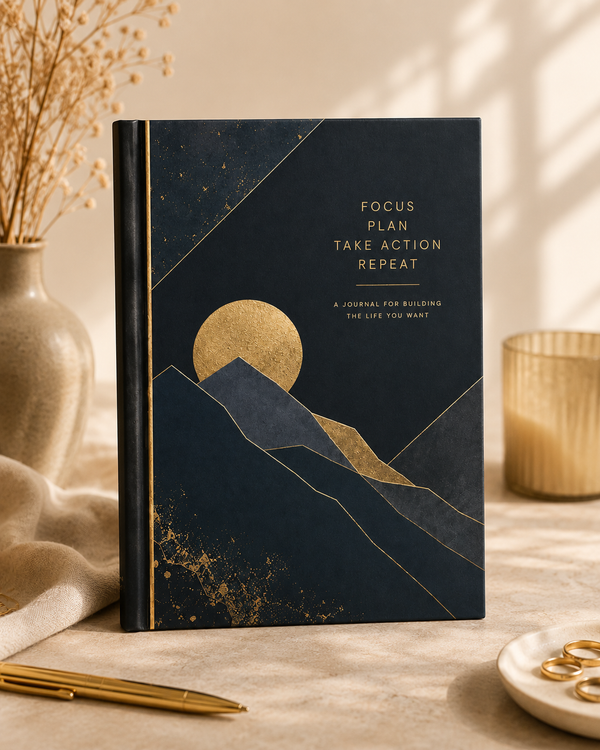 Focus • Plan • Take Action • Repeat | Hardcover Journal