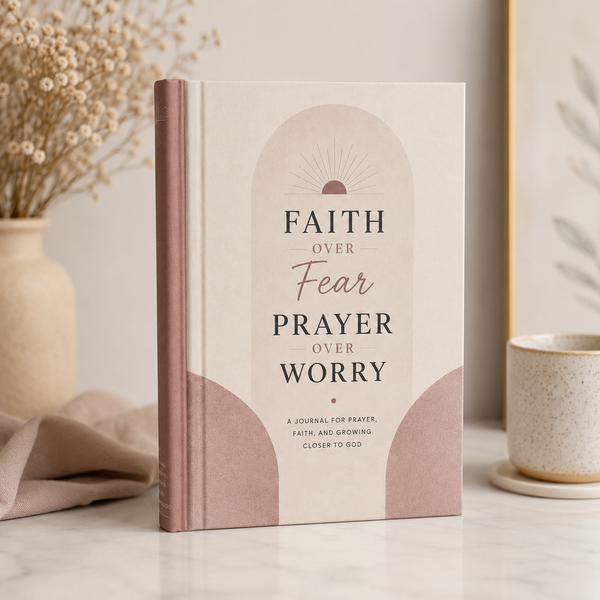 Faith Over Fear, Prayer Over Worry | Hardcover Journal
