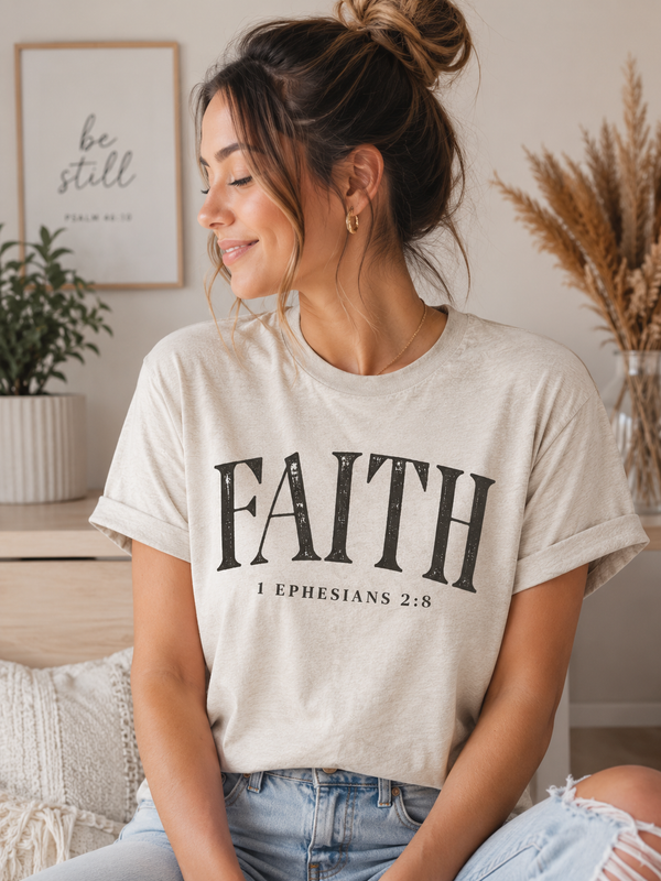 The Faith Tee – Ephesians 2:8 | Grace & Growth Collection