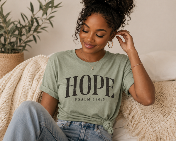 The Hope Tee – Psalm 130:5 | Grace & Growth Collection