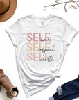 Self Love, Self Respect, Self Worth Graphic Tee by Self Love Overflow