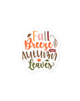 Fall Breeze and Autumn Leaves Sticker