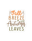 Fall Breeze And Autumn Leaves Sticker