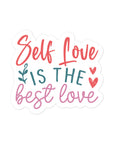 Self Love Is The Best Love Floral Sticker