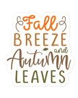 Fall Breeze And Autumn Leaves Sticker